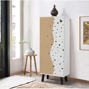 Pantofar, Vella, Vegas, 50x135x38 cm, PAL, Alb/Negru imagine