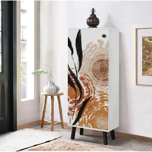 Pantofar, Vella, Vegas, 50x135x38 cm, PAL, Alb/Negru imagine