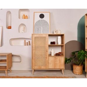 Dulap multifunctional, Wolina, Hazeran Multi, 40x90x110 cm, Lemn, Stejar imagine
