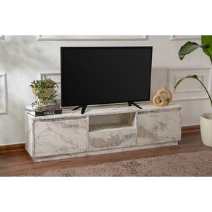 Comoda TV, Nordure, Vanguard, 160x42x29 cm, PAL, Marmura Freesia imagine