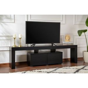 Comoda TV, Nordure, Enclave, 180x50x31 cm, PAL, Negru imagine