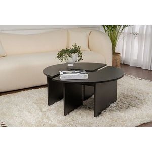 Masuta de cafea, Nordure, Moira, 90x41 cm, PAL, Negru imagine