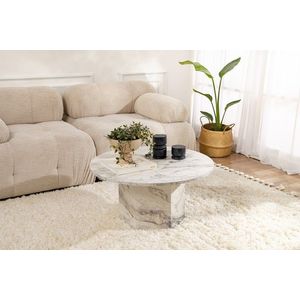 Masuta de cafea, Nordure, Nova, 80x40x80 cm, MDF , Marmura Freesia imagine