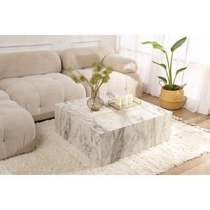 Masuta de cafea, Nordure, Prizma, 90x35x90 cm, MDF , Marmura Freesia imagine