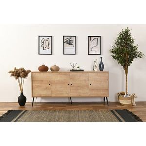 Consola, Wolina, Calvin, 80x180x41 cm, Corp: PAL 100% MELAMINAT, Stejar imagine