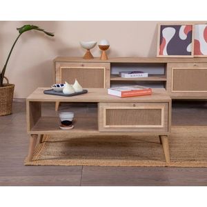Masuta de cafea, Wolina, Mount, 55x100x45 cm, Corp: PAL 100% MELAMINAT, Stejar imagine