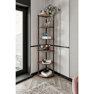 Corp biblioteca, Poter, Bookcase 6 Corner, 34x173x34 cm, MDF , Maro imagine