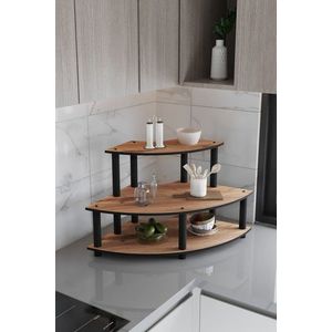 Raft de bucatarie, Poter, Countertop, 70x38x42 cm, MDF , Maro imagine