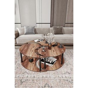 Set masute de cafea, Poter, Yin Yang 3 70, MDF , Maro imagine