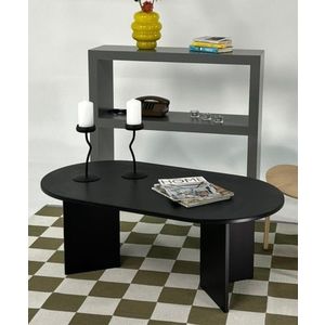 Masuta de cafea, Rotexa, Leo Large, 110x42x60 cm, MDF , Negru imagine