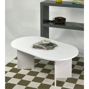 Masuta de cafea, Rotexa, Leo Large, 110x42x60 cm, MDF , Alb imagine