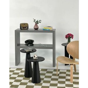 Set masute de cafea, Rotexa, Lilyum (57 + 47), MDF , Negru imagine