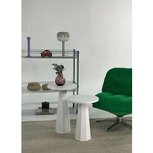 Set masute de cafea, Rotexa, Lilyum (57 + 47), MDF , Alb imagine