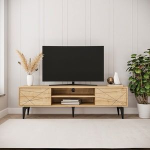 Comoda TV, Odessa, Brendon, 160x48 cm, PAL, Maro imagine