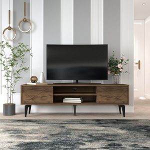 Comoda TV, Odessa, Brendon, 160x48 cm, PAL, Maro imagine