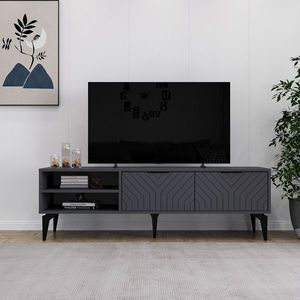 Comoda TV, Odessa, Regina, 160x50x29 cm, PAL, Antracit imagine