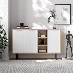 Consola, Odessa, Viyana, 120x75x29 cm, PAL, Stejar Safir / Alb imagine