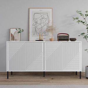 Consola, Odessa, Evolet, 150x75x36 cm, PAL, Alb imagine