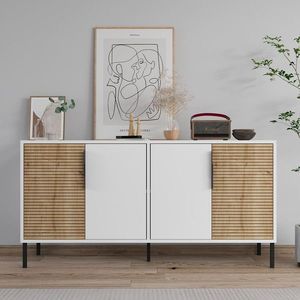 Consola, Odessa, Zerra, 150x75x36 cm, PAL, Stejar alb / safir imagine