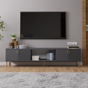 Comoda TV, Odessa, Paye, 180x45x30 cm, PAL, Antracit imagine