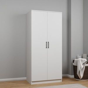 Dulap pentru haine, Miwood, Kardelen 1600-100, 80x180x51 cm, PAL, Alb imagine