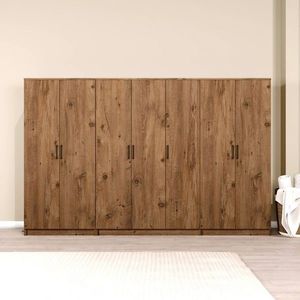 Dulap pentru haine, Miwood, Kardelen 1600-116, 280x180x51 cm, PAL, Maro imagine