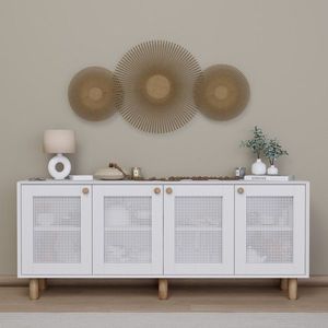 Consola, Miwood, Bohemian 1600-134, 180x75x40 cm, PAL, Alb imagine