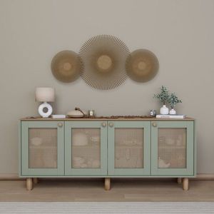 Consola, Miwood, Bohemian 1600-132, 180x75x40 cm, PAL, Verde imagine