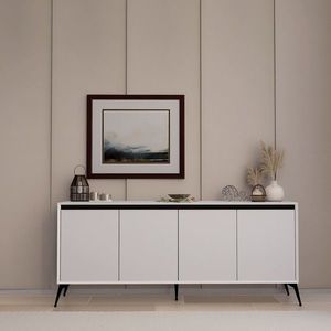 Consola, Miwood, Helen 1600-60, 180x80x37 cm, PAL, Alb imagine