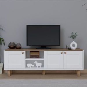 Comoda TV, Miwood, Bohemian 1600-83, 160x56x40 cm, PAL, Stejar imagine