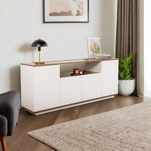 Consola, Lorena, Arista, 180x75x44 cm, PAL, Alb/Maro imagine
