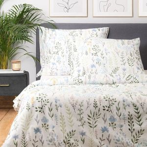 Lenjerie de pat King Size, Fore, Homla, 3 piese, 200x220 cm, bumbac, multicolor imagine