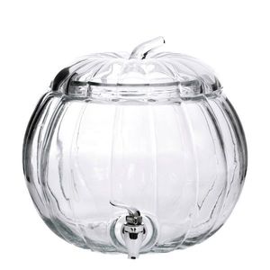 Dozator pentru bauturi Pumpkin, Homla, 8 L, sticla, transparent imagine