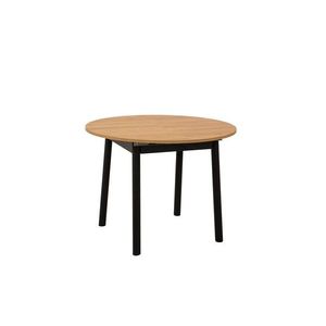 Masa extensibila, Vella, Oliver, 100x75x100 cm, PAL, Stejar / Negru imagine