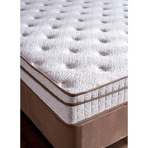 Saltea single, Base & Headboard, Niron, Helen, 80x38x180 cm, Cadru: OȚEL, Maro deschis imagine