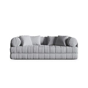 Canapea extensibila 3 locuri, Kemi, Cosmopolitan Design, 206x95x70 cm, tesatura boucle, gri imagine