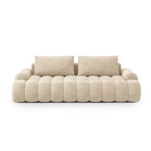 Canapea extensibila 4 locuri, Linz, Cosmopolitan Design, 250x100x84 cm, catifea, bej deschis imagine