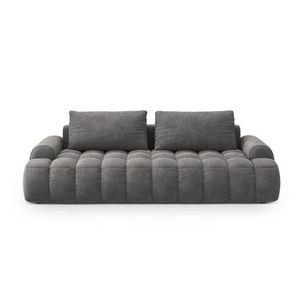 Canapea extensibila 4 locuri, Linz, Cosmopolitan Design, 250x100x84 cm, catifea, gri imagine