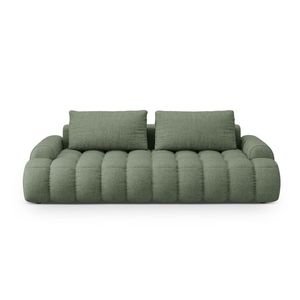 Canapea extensibila 4 locuri, Linz, Cosmopolitan Design, 250x100x84 cm, tesatura structurata, verde oliv inchis imagine