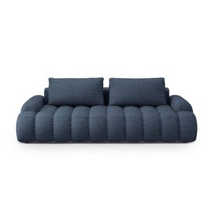 Canapea extensibila 4 locuri, Linz, Cosmopolitan Design, 250x100x84 cm, tesatura structurata, albastru inchis imagine