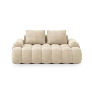Canapea 2 locuri, Linz, Cosmopolitan Design, 175x100x84 cm, catifea, bej deschis imagine