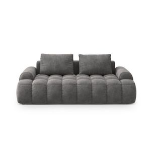 Canapea 3 locuri, Linz, Cosmopolitan Design, 200x100x84 cm, catifea, gri imagine