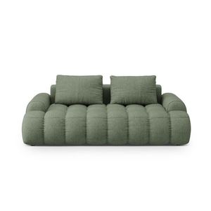 Canapea 3 locuri, Linz, Cosmopolitan Design, 200x100x84 cm, tesatura structurata, verde oliv inchis imagine