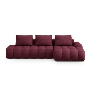 Coltar extensibil dreapta 3 locuri, Linz, Cosmopolitan Design, 275x142x84 cm, cotiera stanga, tesatura structurata, bordo imagine