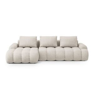 Coltar extensibil stanga 3 locuri, Linz, Cosmopolitan Design, 275x142x84 cm, tesatura structurata, bej imagine