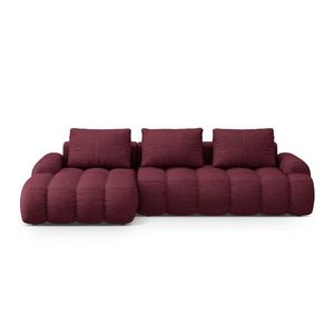 Coltar extensibil stanga 3 locuri, Linz, Cosmopolitan Design, 275x142x84 cm, tesatura structurata, bordo imagine