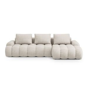 Coltar extensibil dreapta 3 locuri, Linz, Cosmopolitan Design, 275x142x84 cm, tesatura structurata, bej imagine