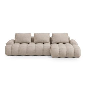 Coltar extensibil dreapta 3 locuri, Linz, Cosmopolitan Design, 275x142x84 cm, tesatura structurata, bej sand imagine