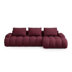Coltar extensibil dreapta 3 locuri, Linz, Cosmopolitan Design, 275x142x84 cm, tesatura structurata, bordo imagine