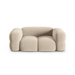Canapea 2 locuri, Loretto, Cosmopolitan Design, 180x100x68 cm, catifea, bej deschis imagine